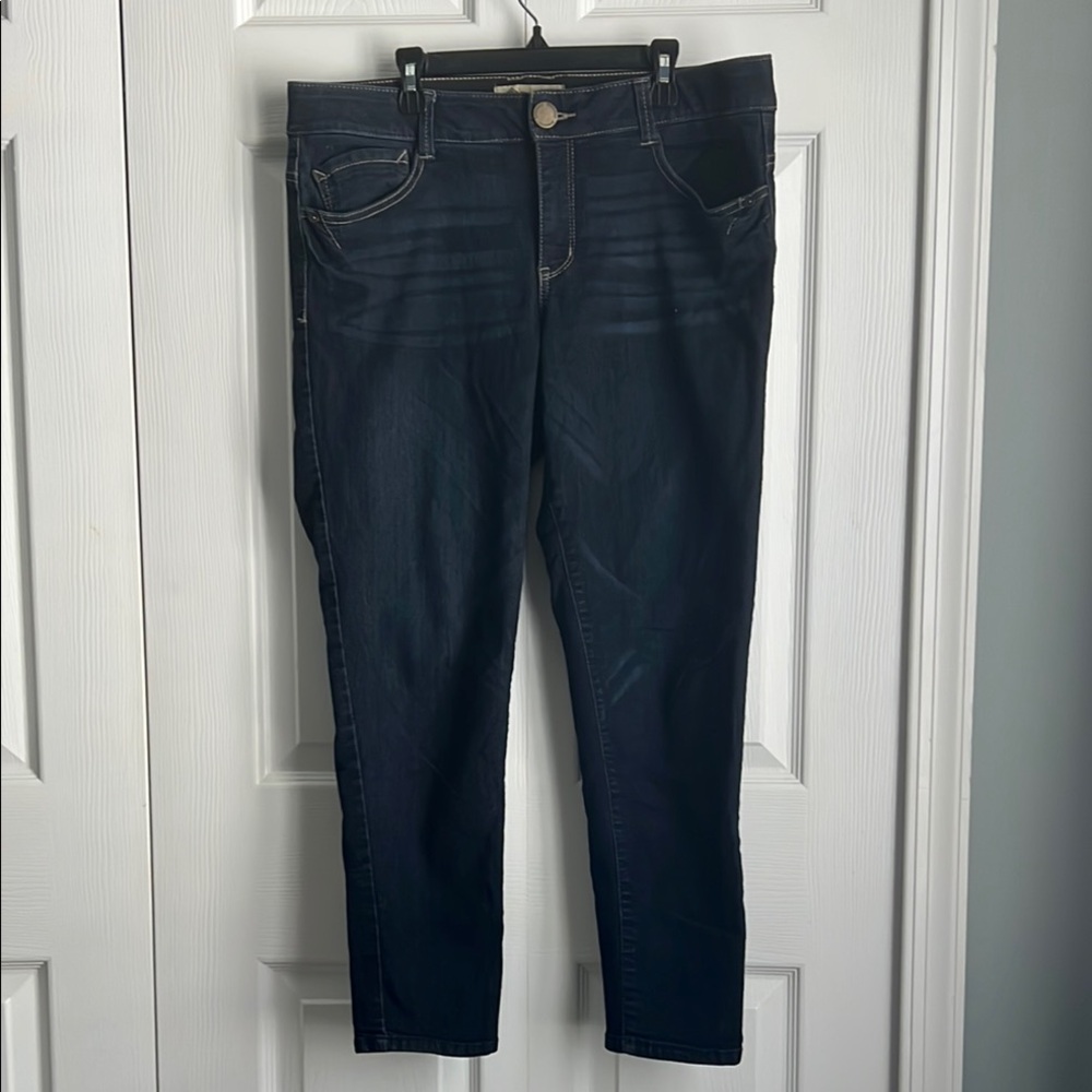 Democracy “Ab” Technology Blue Ankle Cropped Stretch Jeans Sz14